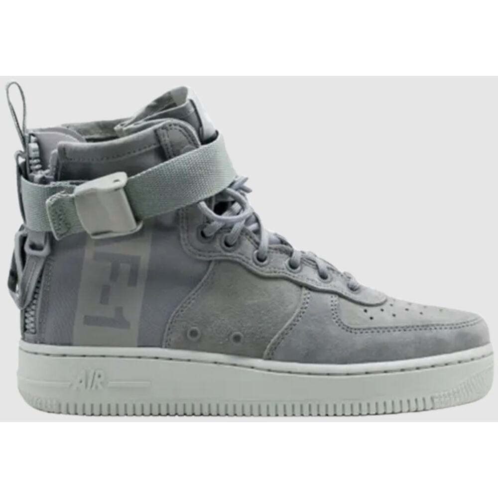 Nike SF Air Force 1 Mid AA3966-006 Athletic Sneaker Women's Gray Leather Walking